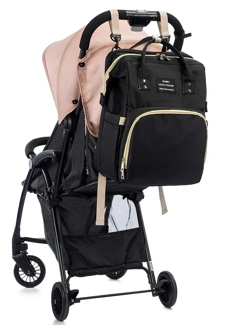 BebéLuxe 3en1™Pañalera Cuna mudador