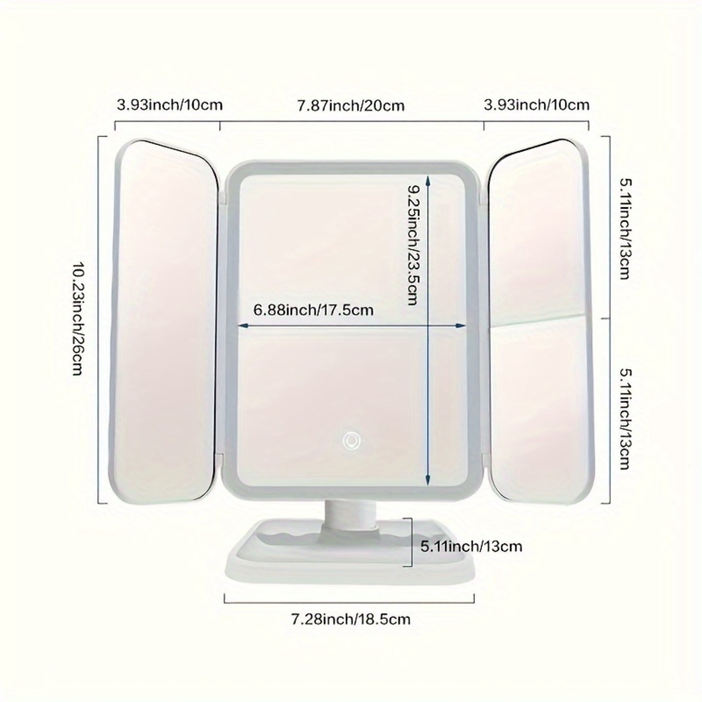 LUZBELLA™-ESPEJO LUZ LED PLEGABLE MAQUILLAJE