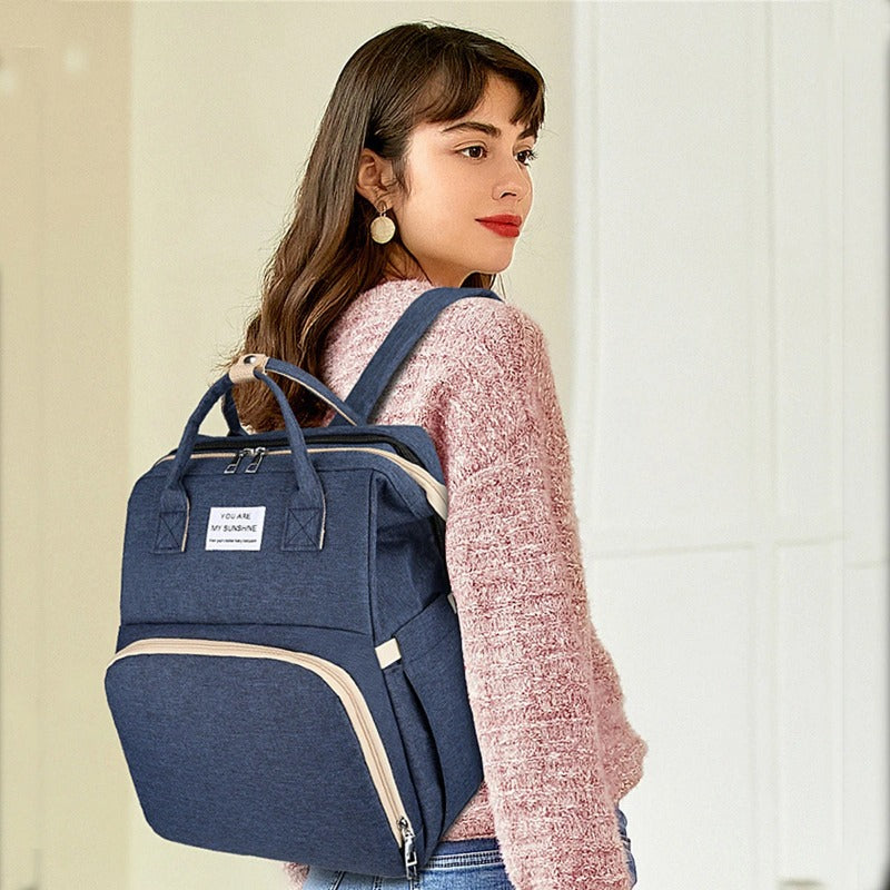 BebéLuxe 3en1™Pañalera Cuna mudador