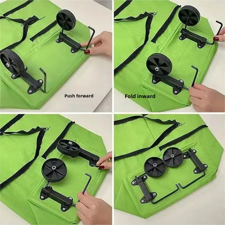 RUEDASHOP®-BOLSA PLEGABLE TIPO CARRITO COMPRAS