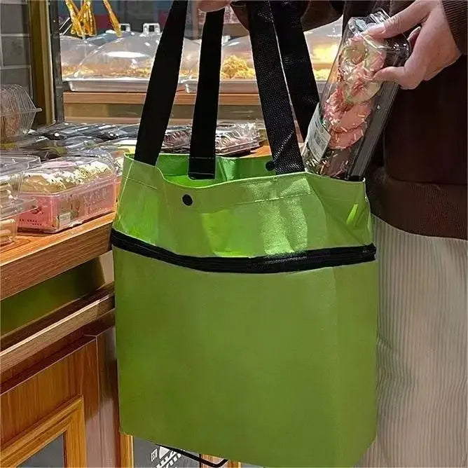 RUEDASHOP®-BOLSA PLEGABLE TIPO CARRITO COMPRAS